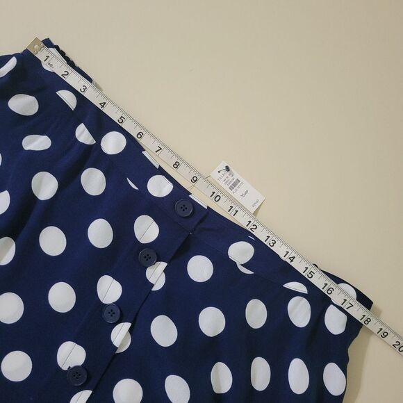 Talbots Navy Dotty Print Midi Skirt - Picture 7 of 15